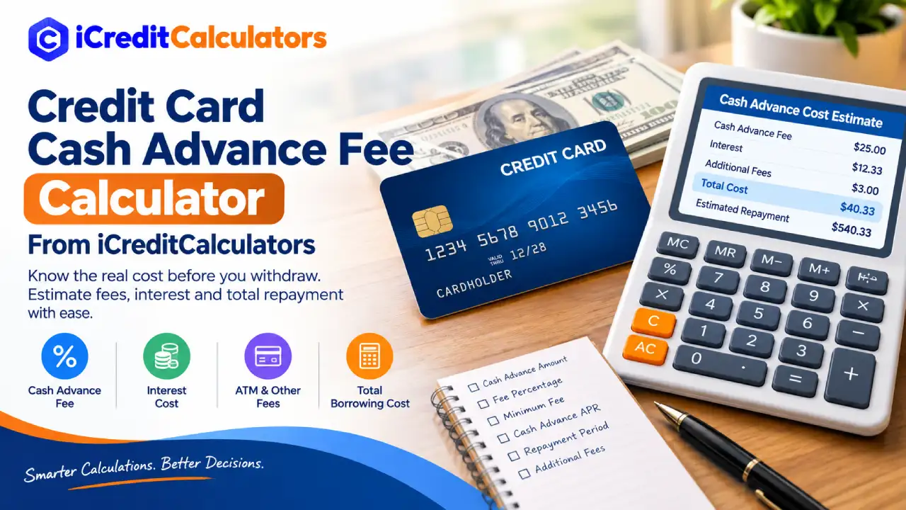 Credit Card Cash Advance Fee Calculator From iCreditCalculators